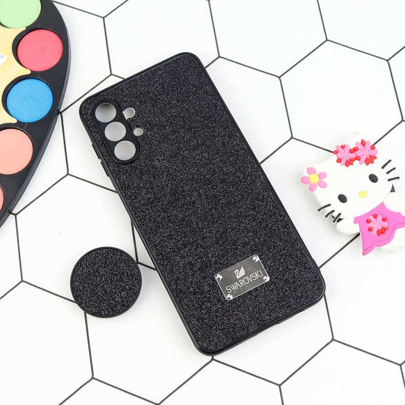 قاب شاینی Swarovski محافظ لنزدار + پاپ سوکت Samsung Galaxy A13 4G