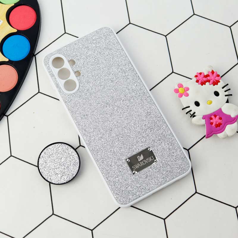 قاب شاینی Swarovski محافظ لنزدار + پاپ سوکت Samsung Galaxy A13 4G