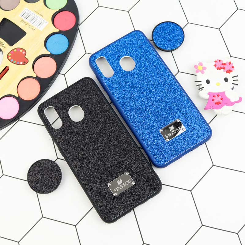 قاب شاینی Swarovski + پاپ سوکت Samsung Galaxy A20