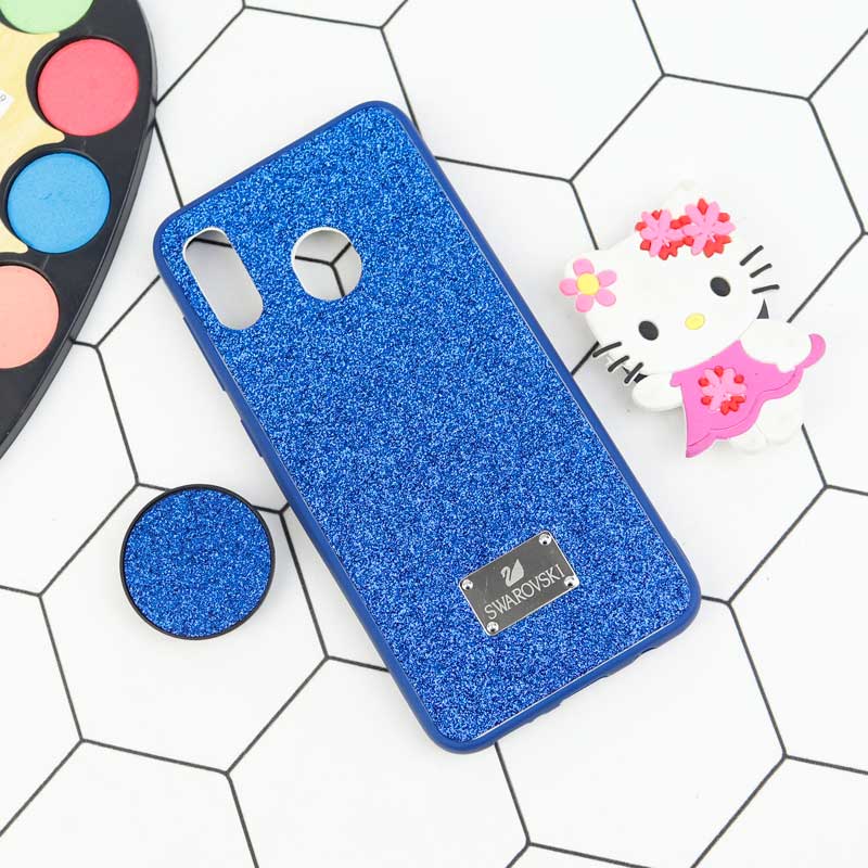 قاب شاینی Swarovski + پاپ سوکت Samsung Galaxy A20
