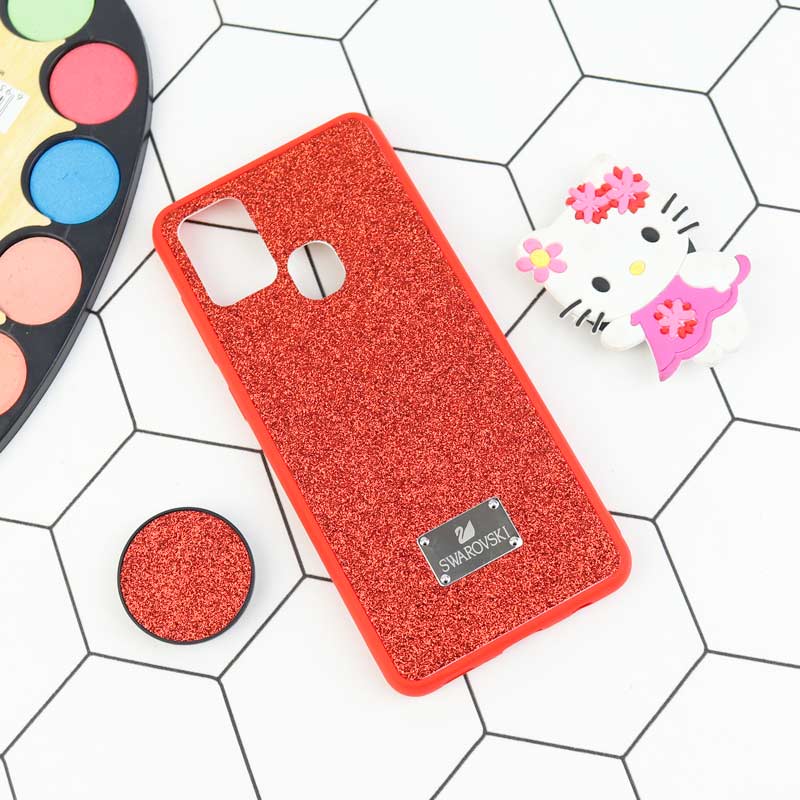 قاب شاینی Swarovski + پاپ سوکت Samsung Galaxy A21s
