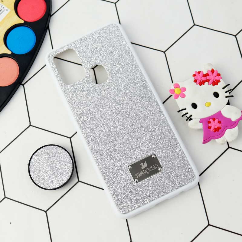 قاب شاینی Swarovski + پاپ سوکت Samsung Galaxy A21s