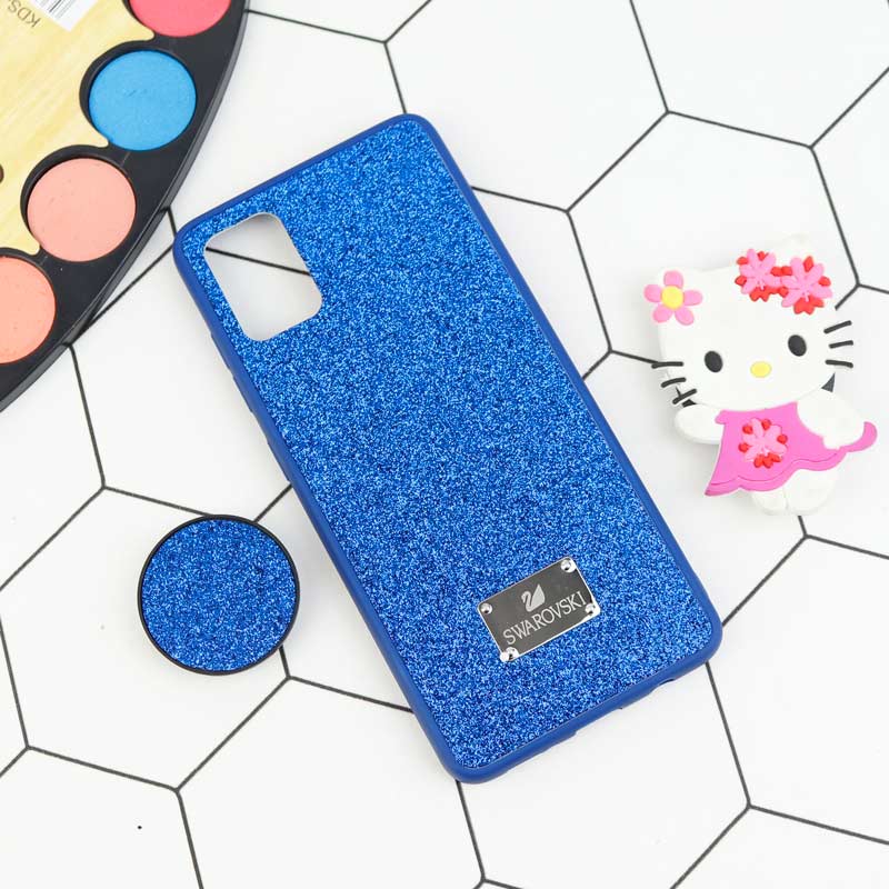 قاب شاینی Swarovski + پاپ سوکت Samsung Galaxy A51