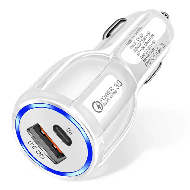 شارژر فندکی فست شارژ TE-348PD 3A QC3.0 PD 18W