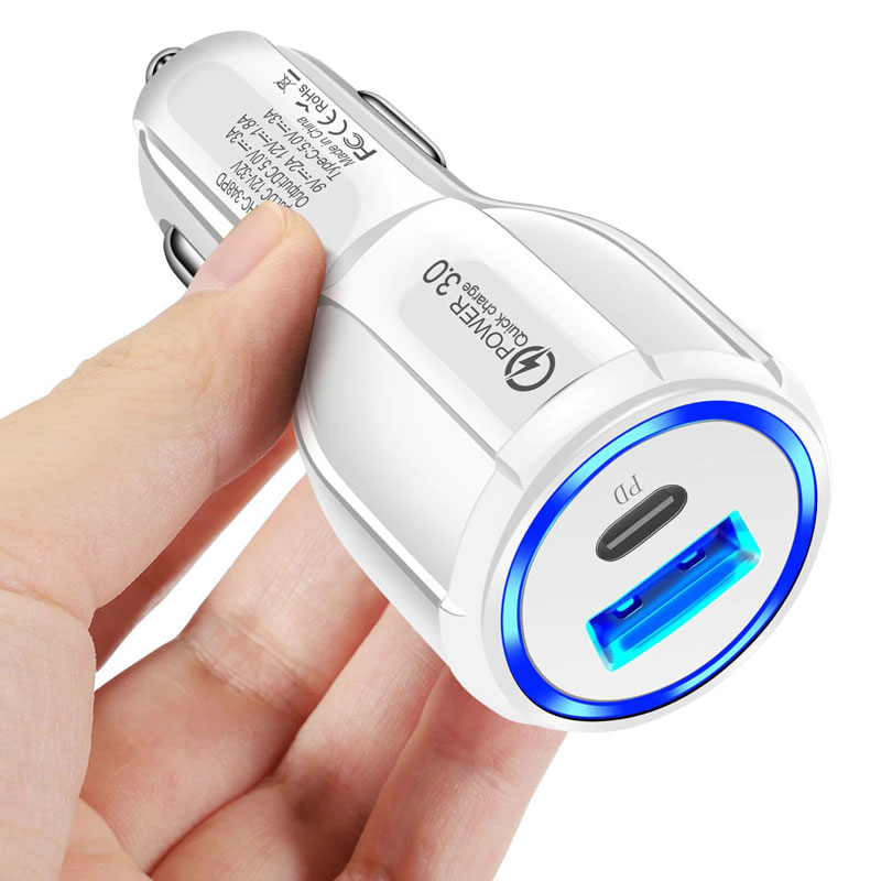 شارژر فندکی فست شارژ TE-348PD 3A QC3.0 PD 18W