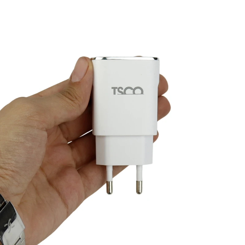 شارژر دیواری TSCO TTC57 2Port 2.4A 12W + کابل تایپ سی