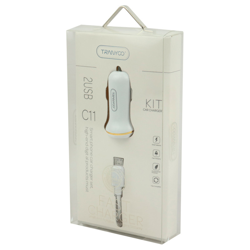 شارژر فندکی فست شارژ Tranyoo C11 C1 2.1A 10.5W + کابل میکرو یو اس بی