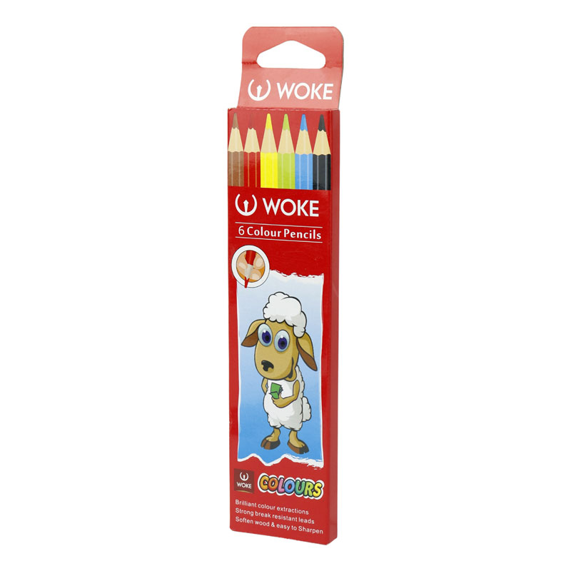 مداد رنگی 6 رنگ وک Woke 9403-6