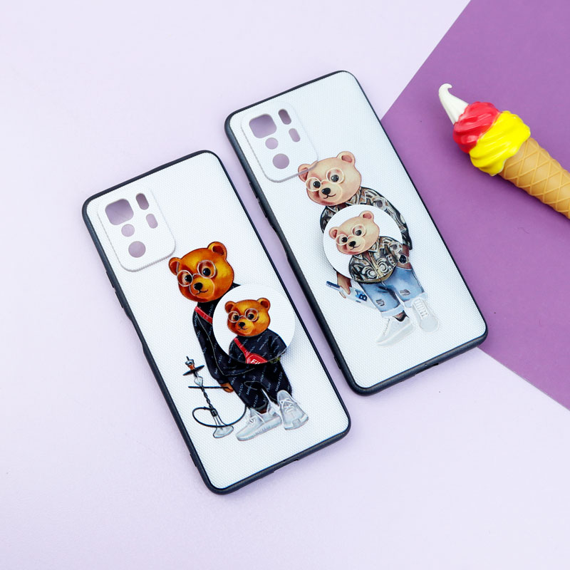 قاب فانتزی طرحدار پسرانه محافظ لنزدار + پاپ سوکت Xiaomi Poco X3 GT سری R