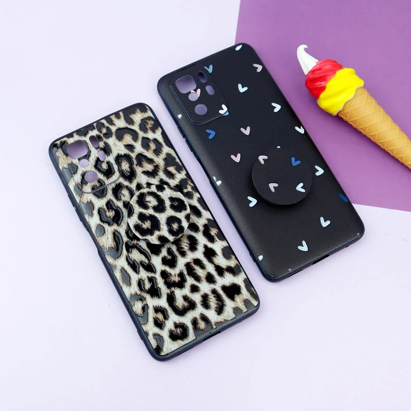 قاب فانتزی طرحدار دخترانه محافظ لنزدار + پاپ سوکت Xiaomi Poco X3 GT سری R