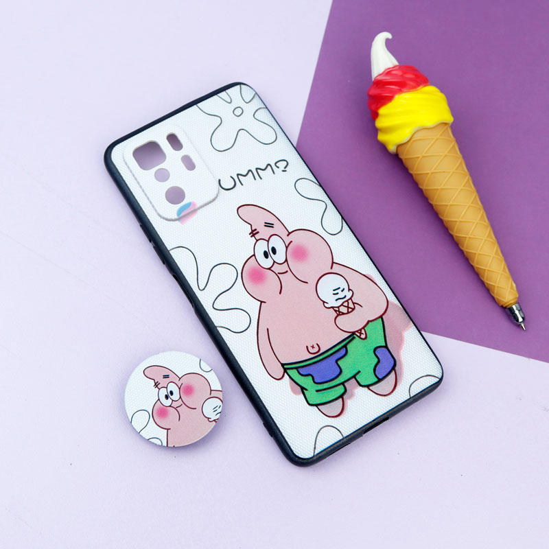 قاب فانتزی طرحدار دخترانه محافظ لنزدار + پاپ سوکت Xiaomi Poco X3 GT سری R