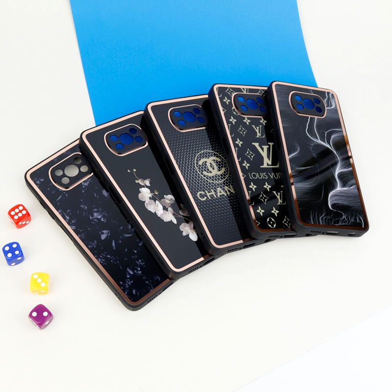 قاب محافظ لنزدار پشت گلسی طرحدار Xiaomi Poco X3 سری A