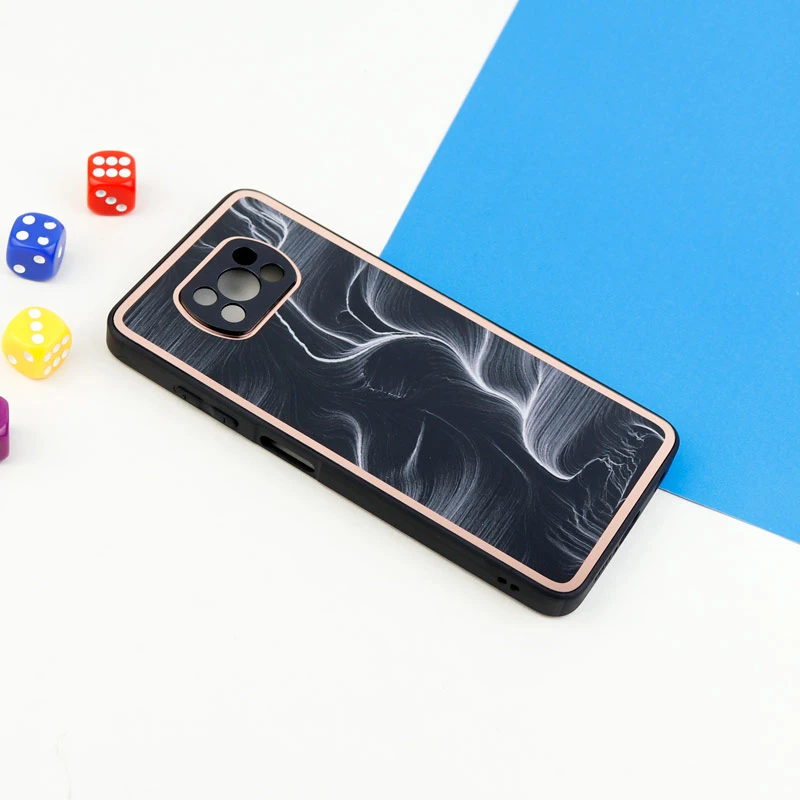 قاب محافظ لنزدار پشت گلسی طرحدار Xiaomi Poco X3 سری A