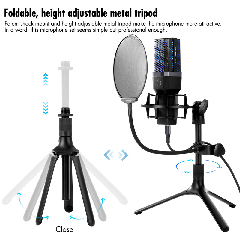 میکروفون کندانسور و پایه لرزشگیر Yanmai Micpro X1 + پاپ فیلتر