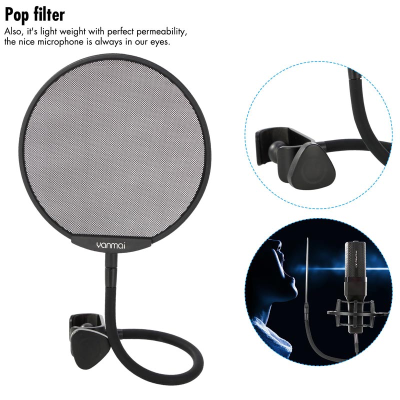 میکروفون کندانسور و پایه لرزشگیر Yanmai Micpro X1 + پاپ فیلتر