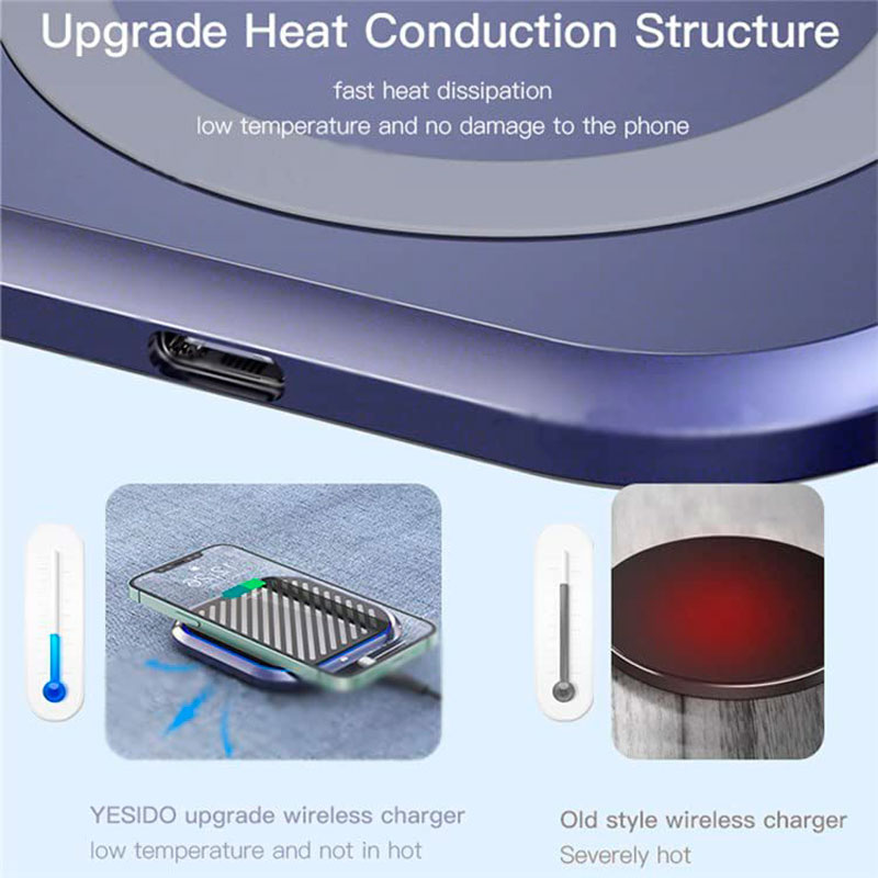 شارژر بی سیم فست شارژ Yesido DS14 15W
