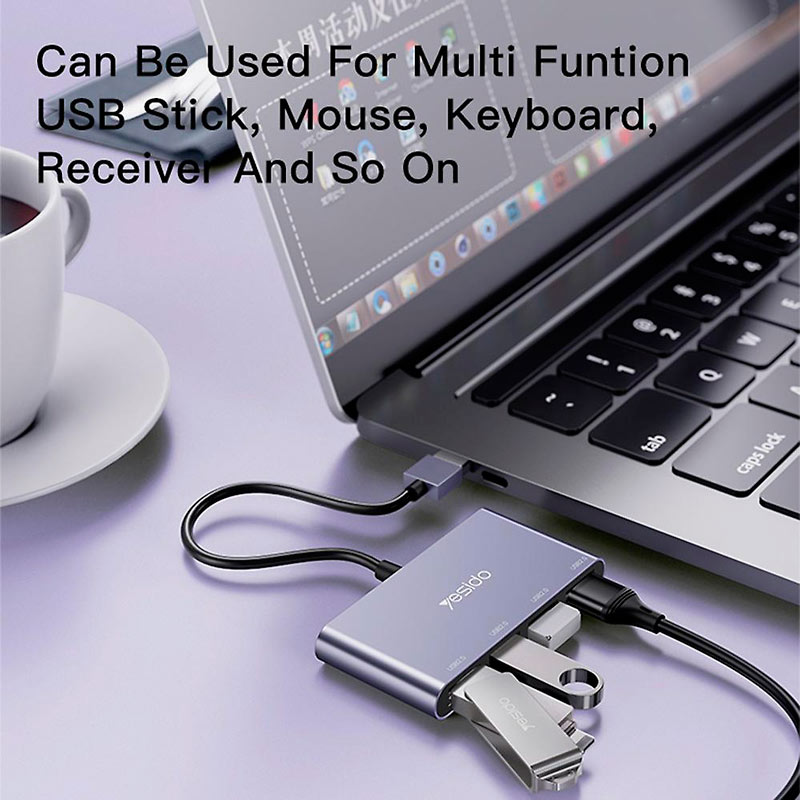 هاب 4 پورت USB2.0 یسیدو HB12