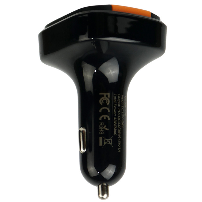 شارژر فندکی + FM Player بلوتوثی Yesido Y45 QC3.0 PD 43W