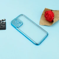 قاب ژله ای نگین دار محافظ لنزدار iPhone 12 Pro Max آبی