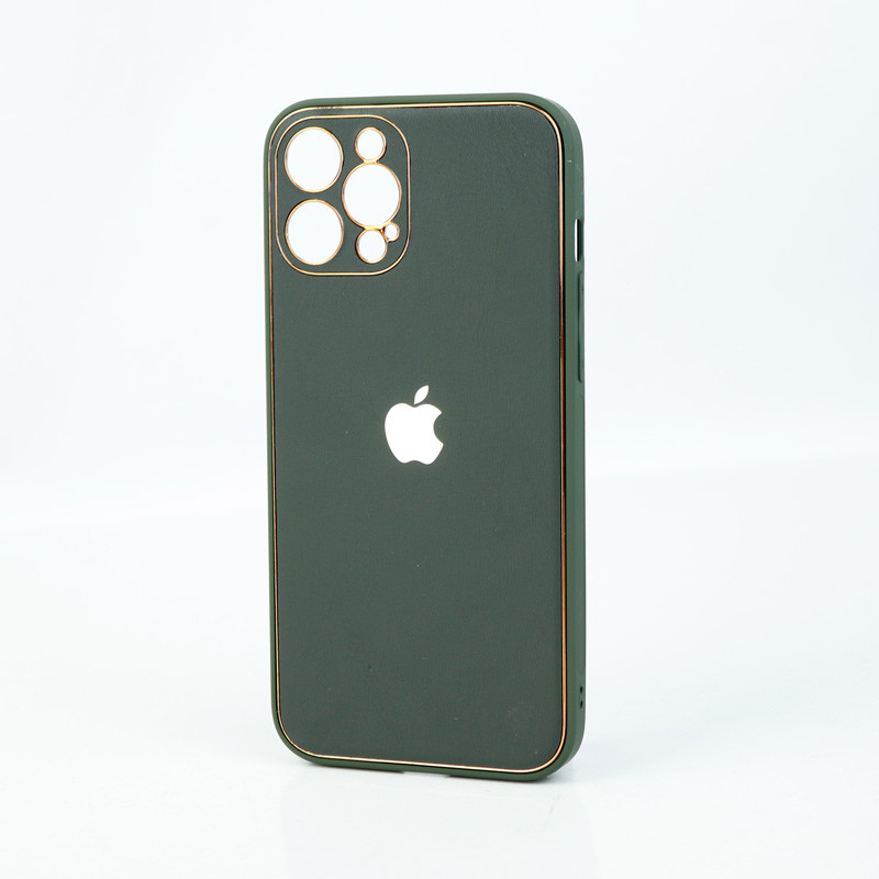 قاب چرمی My Case محافظ لنزدار iPhone 12 Pro Max یشمی