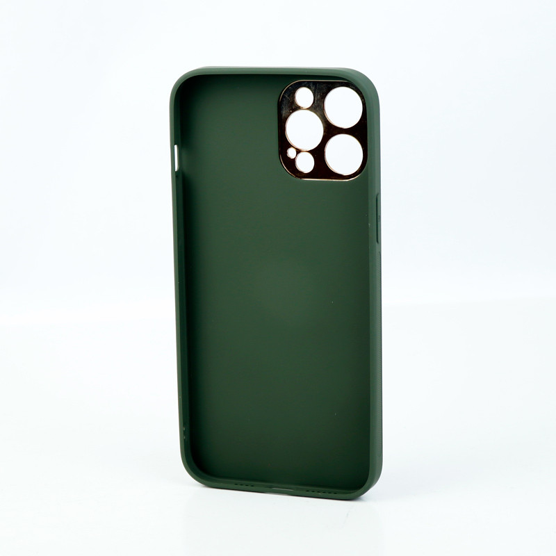 قاب چرمی My Case محافظ لنزدار iPhone 12 Pro Max یشمی