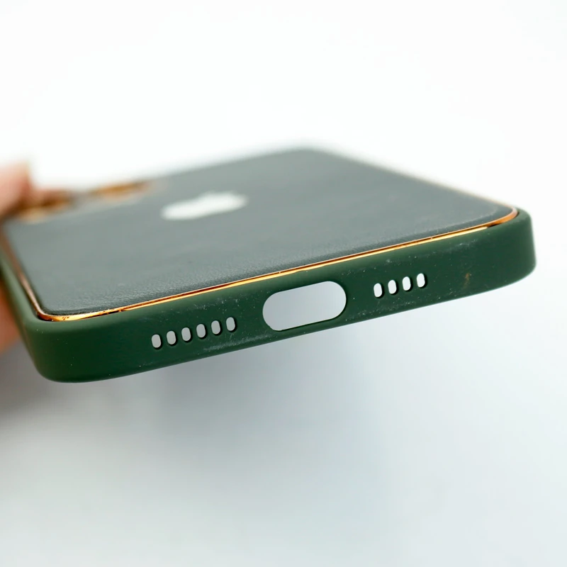 قاب چرمی My Case محافظ لنزدار iPhone 12 Pro Max یشمی