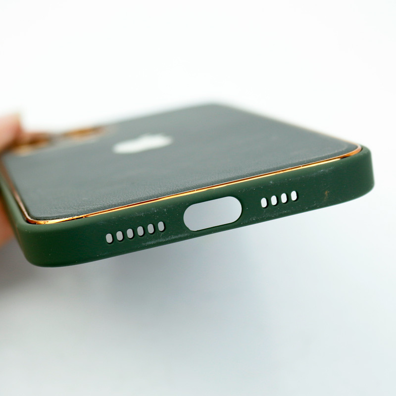 قاب چرمی My Case محافظ لنزدار iPhone 12 Pro Max یشمی