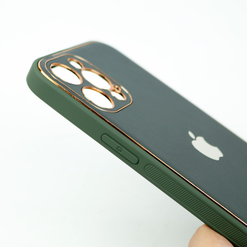قاب چرمی My Case محافظ لنزدار iPhone 12 Pro Max یشمی