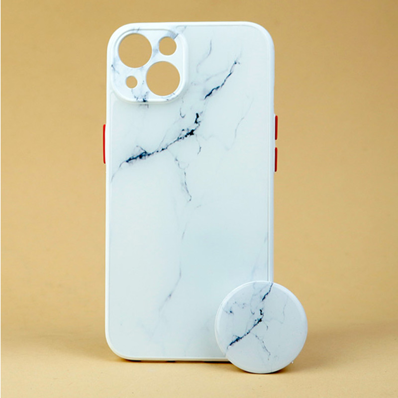 قاب ماربل طرحدار محافظ لنزدار + پاپ سوکت iPhone 13