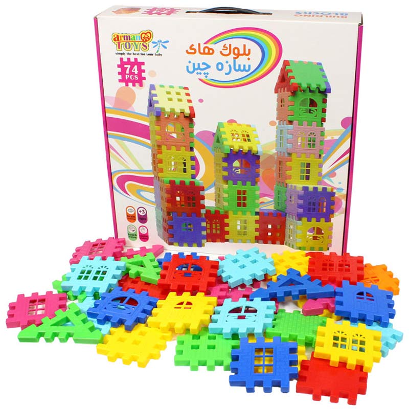 بازی فکری بلوک های سازه چین 74 تایی Arman Toys