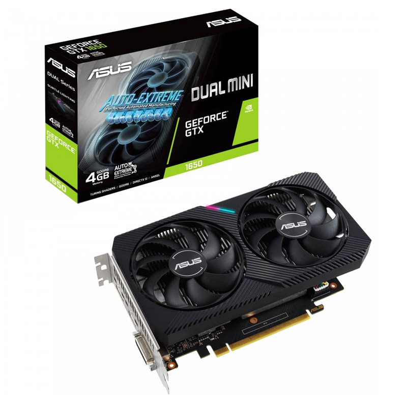 کارت گرافیک Asus Dual GeForce GTX1650 MINI 4GB GDDR6 128Bit