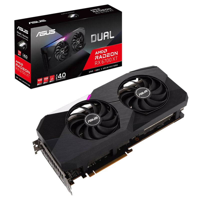 کارت گرافیک Asus Dual Radeon RX6700 XT 12GB GDDR6 192Bit