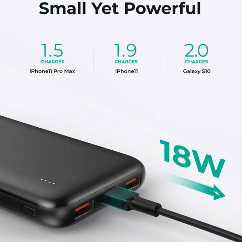 پاور بانک فست شارژ 10000 آکی Aukey PB-N73S QC3.0 PD 18W