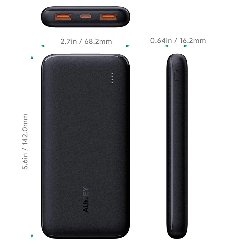پاور بانک فست شارژ 10000 آکی Aukey PB-N73S QC3.0 PD 18W