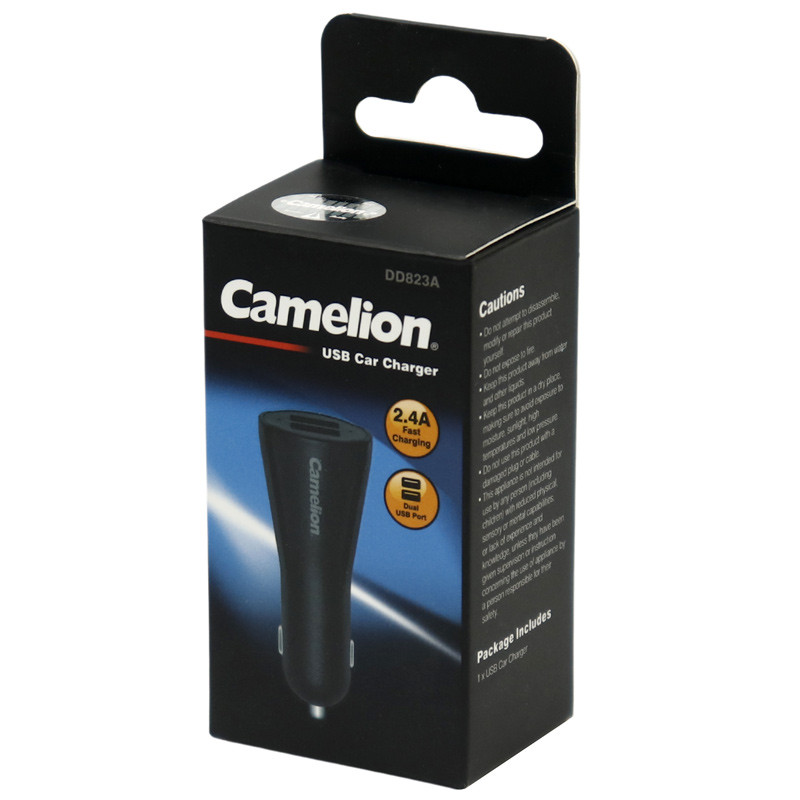 شارژر فندکی فست شارژ Camelion DD823A 2.4A 12W