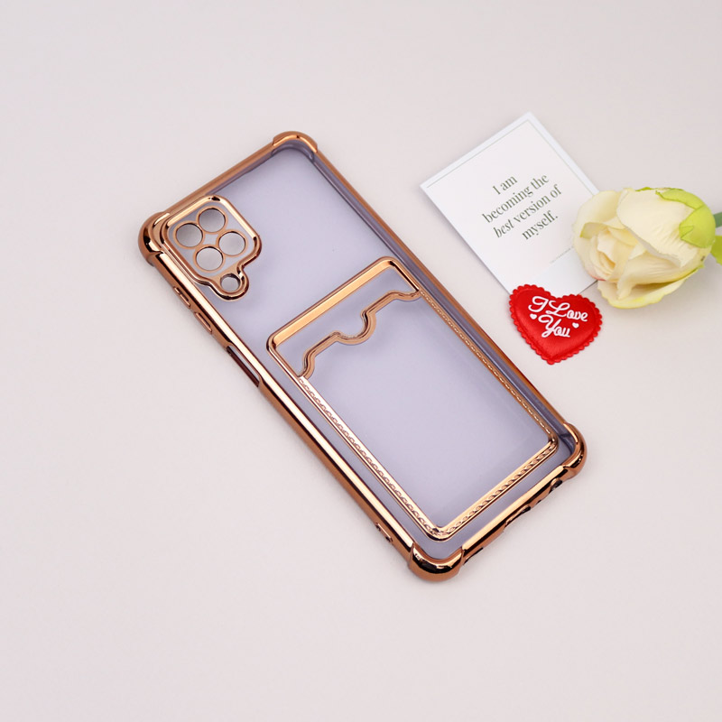قاب محافظ لنزدار شفاف جاکارتی دار Samsung Galaxy A12