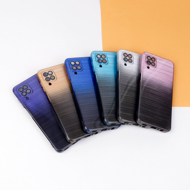 قاب PC براق محافظ لنزدار دو رنگ Samsung Galaxy A12