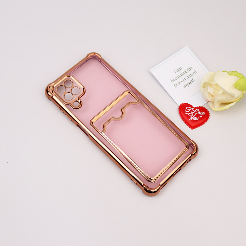 قاب محافظ لنزدار شفاف جاکارتی دار Samsung Galaxy A12