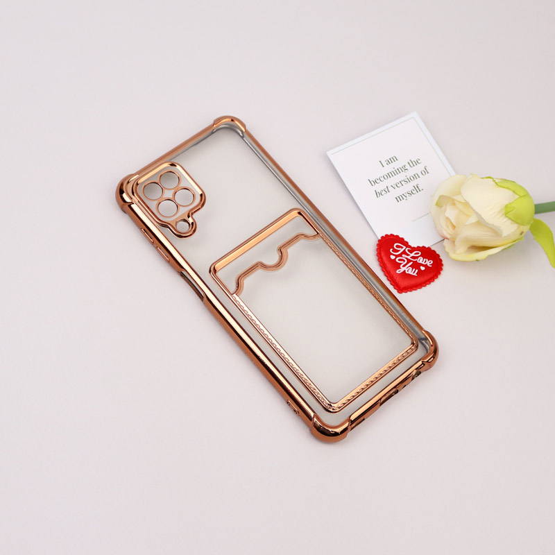 قاب محافظ لنزدار شفاف جاکارتی دار Samsung Galaxy A12