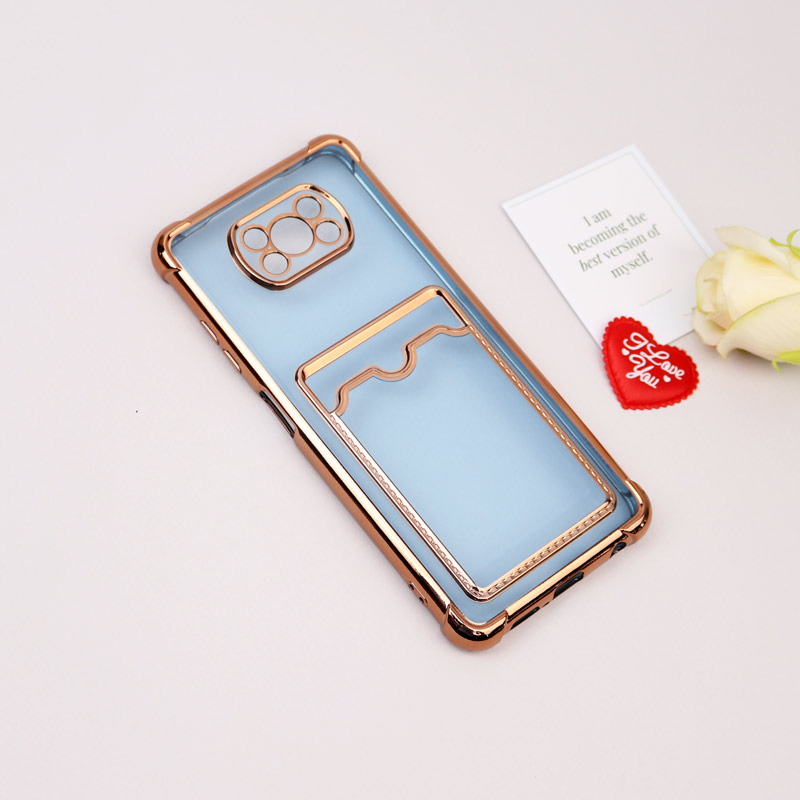 قاب محافظ لنزدار شفاف جاکارتی دار Xiaomi Poco X3