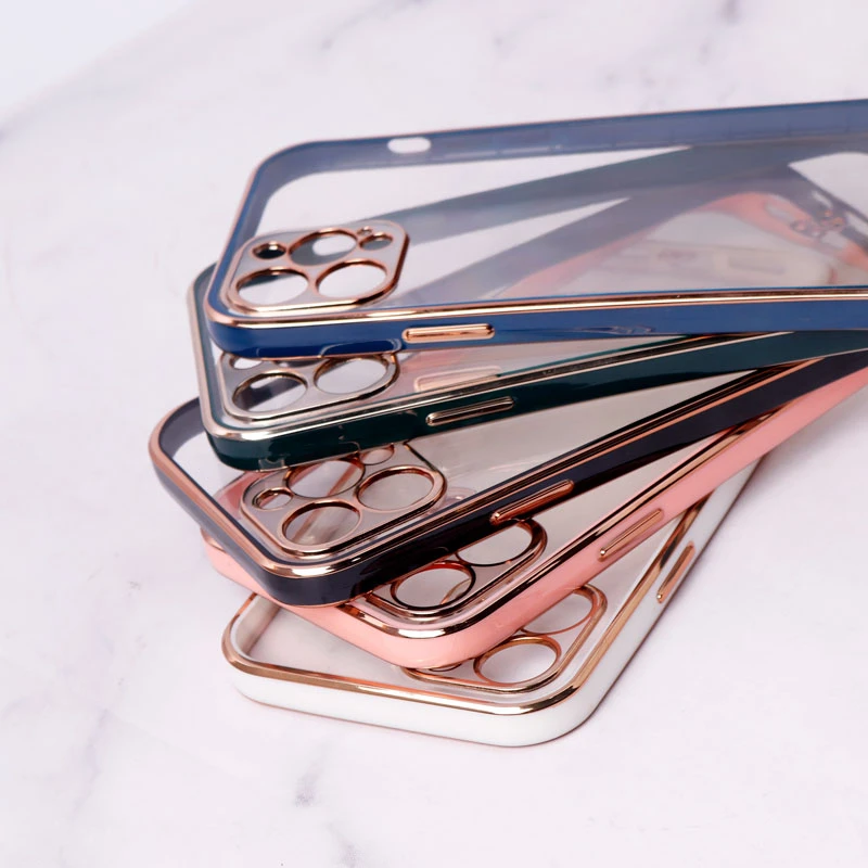 قاب ژله ای دور رنگی محافظ لنزدار iPhone 12 Pro Max