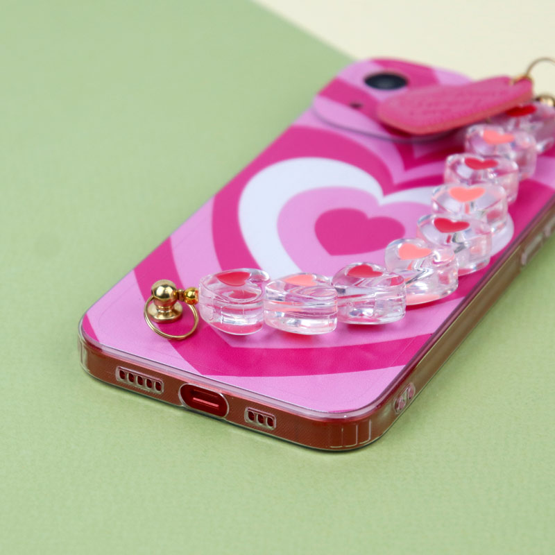 قاب طرحدار محافظ لنزدار + بند آویز iPhone 13