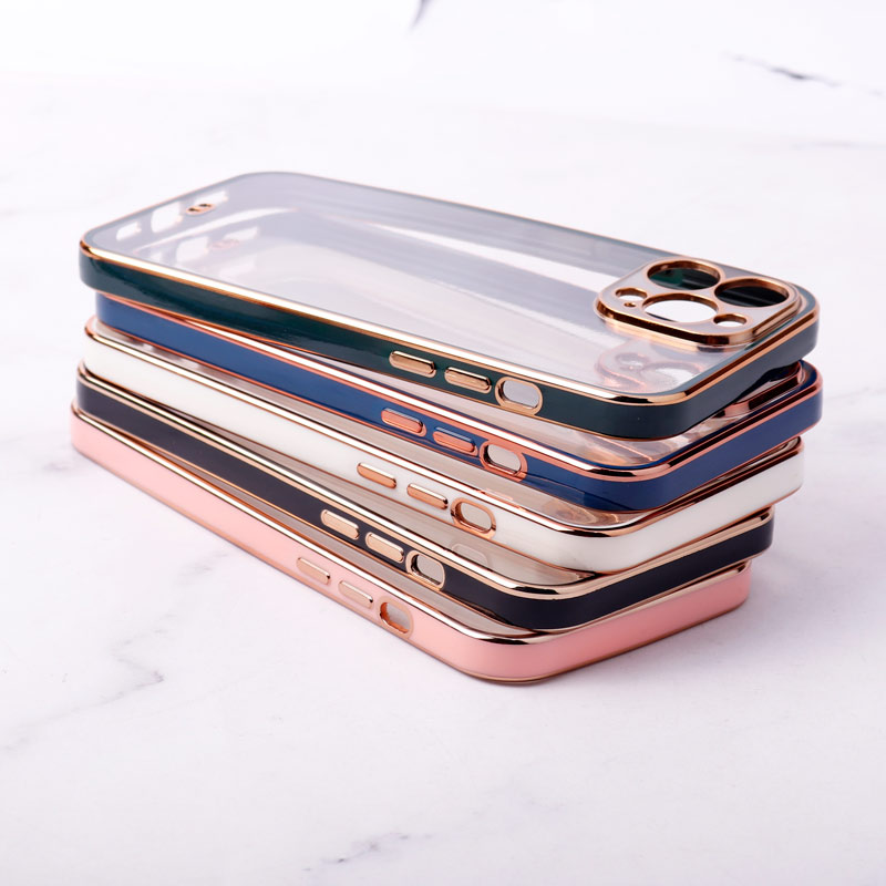قاب ژله ای آیفون iPhone 13 Pro Max دور رنگی محافظ لنزدار