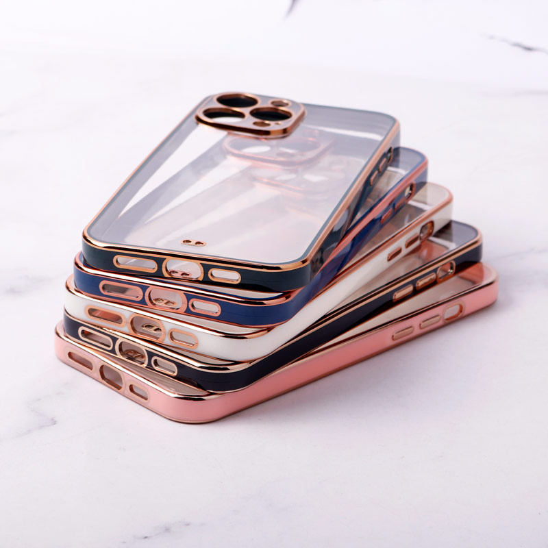 قاب ژله ای آیفون iPhone 13 Pro Max دور رنگی محافظ لنزدار