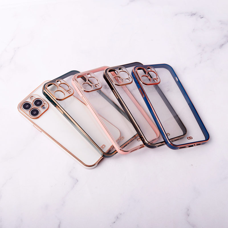 قاب ژله ای آیفون iPhone 13 Pro Max دور رنگی محافظ لنزدار