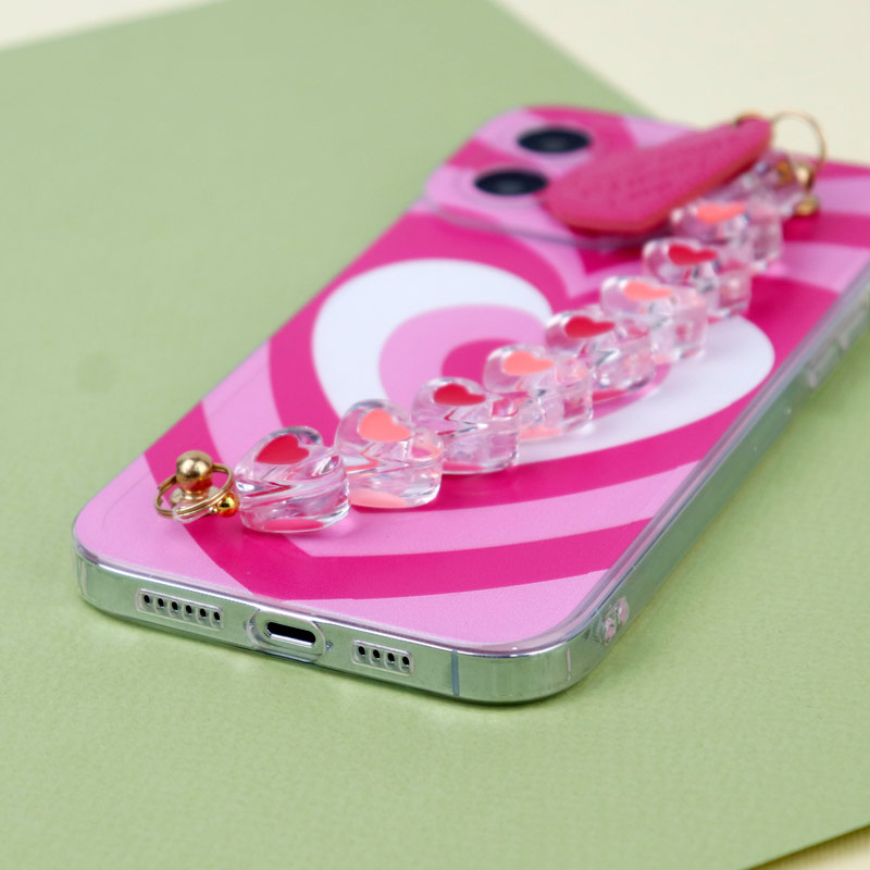 قاب طرحدار محافظ لنزدار + بند آویز iPhone 13 Pro Max