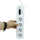 محافظ برق صوتی تصویری 4 خانه ارت دار الکتروپیک با کابل 2 متری Electropeyk PWS-04L2-Soma