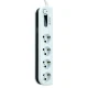 محافظ برق صوتی تصویری 4 خانه ارت دار الکتروپیک با کابل 2 متری Electropeyk PWS-04L2-Soma
