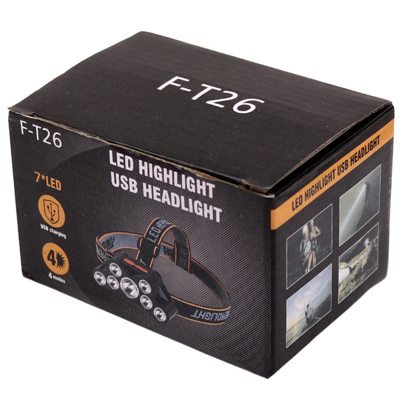 چراغ قوه پیشانی هدلایت شارژی F-T26