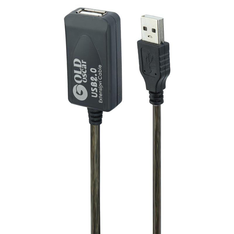 کابل افزایش طول Gold Oscar USB 10m پک دار